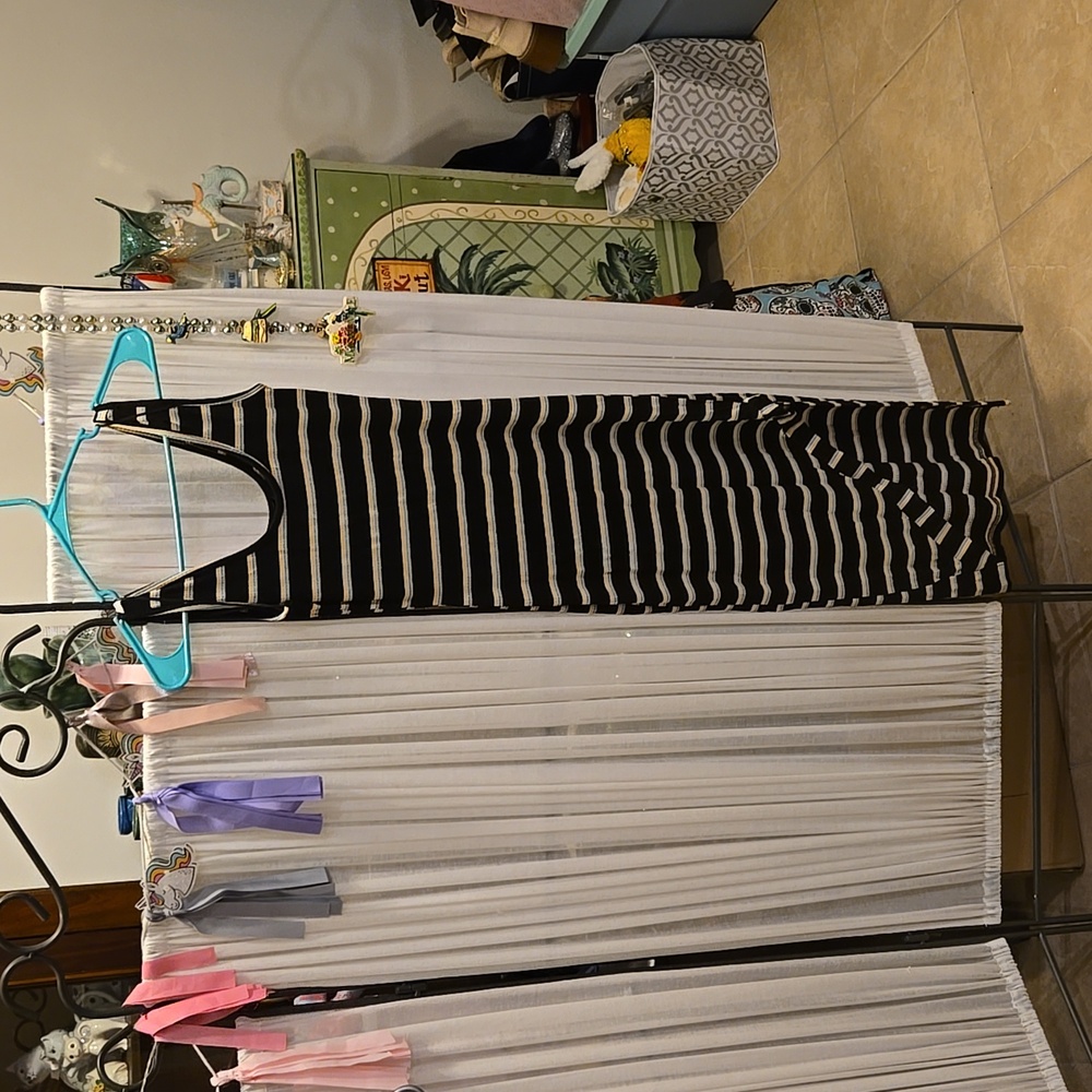 Fate Y2k styled striped maxi dress